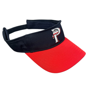 Black and red USA Prime Baseball visor with an embroidered "P" logo on the front.